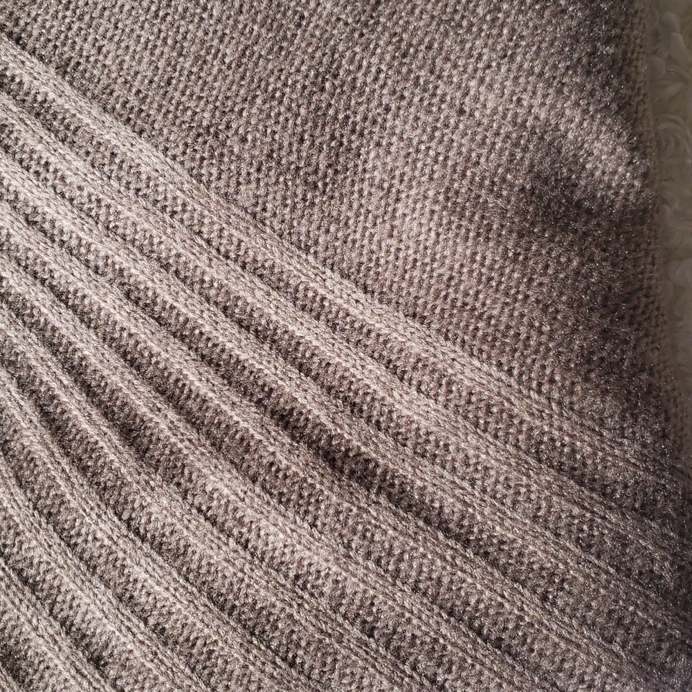Christopher & Banks Poncho Taupe Gray /Tan OS - Picture 7 of 8